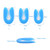 5 Pairs U-shaped Heel Pad Soft and Comfortable Shock Absorption Silicone Pad Insole, Size: S(30-34 Yards)
