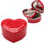 Two-layer Heart Shape Small Jewelry Box Synthetic Leather Rings and Earrings Mirrored Travel Storage Case(Red) Two-layer Heart Shape Small Jewelry Box Synthetic Leather Rings and Earrings Mirrored Travel Storage Case(Red)