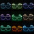 New Style LED Multi-color Fluorescent Glow Glasses EL Flashing Glasses, Sound Control Type, Random Color Delivery