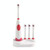 2W Creative Household Waterproof Rotary Electric Toothbrush Set with 4 Replacement Brush Heads & Base, 8500 Revolutions Per Minute(Red) 2W Creative Household Waterproof Rotary Electric Toothbrush Set with 4 Replacement Brush Heads & Base, 8500 Revolutions Per Minute(Red)
