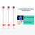 2W Creative Household Waterproof Rotary Electric Toothbrush Set with 4 Replacement Brush Heads & Base, 8500 Revolutions Per Minute(Red) 2W Creative Household Waterproof Rotary Electric Toothbrush Set with 4 Replacement Brush Heads & Base, 8500 Revolutions Per Minute(Red)