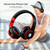 SG-8 Bluetooth 4.0 + EDR Headphones Wireless Over-ear TF Card FM Radio Stereo Music Headset with Mic (Red)