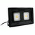 100W Waterproof LED Floodlight Lamp, 2 x 48 LED SMD 2835, Luminous Flux: > 8000LM, PF > 0.9, RA > 80, AC 90-140V(Warm White)