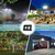 100W Waterproof LED Floodlight Lamp, 2 x 48 LED SMD 2835, Luminous Flux: > 8000LM, PF > 0.9, RA > 80, AC 90-140V(Warm White)