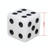 Universal 8mm Dice Style Plastic Car Tire Valve Caps, Pack of 4(White)