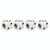 Universal 8mm Dice Style Plastic Car Tire Valve Caps, Pack of 4(White)
