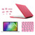ENKAY for MacBook Pro 15.4 inch (US Version) / A1286 4 in 1 Frosted Hard Shell Plastic Protective Case with Screen Protector & Keyboard Guard & Anti-dust Plugs(Pink)