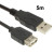 USB 2.0 AM to AF Extension Cable, Length: 5m(Black)