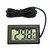 Mini LCD Digital Thermometer for Fridge Freezer, Insert Size 46mm x 26.6mm, Cable Length 1m(Black)