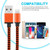 2A Woven Style USB to 8 Pin Sync Data / Charging Cable, Cable Length: 1m(Orange)