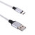 1m 2A Output USB to Micro USB Nylon Weave Style Data Sync Charging Cable, For Samsung, Huawei, Xiaomi, HTC, LG, Sony, Lenovo and other Smartphones(White)
