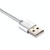 Knit Texture USB to USB-C / Type-C Data Sync Charging Cable, Cable Length: 2m, 3A Output(Silver)