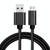 1m 3A Woven Style Metal Head Micro USB to USB Data / Charger Cable(Black)