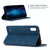 Retro Skin Feel Business Magnetic Horizontal Flip Leather Case for Samsung Galaxy A10(Navy Blue)