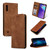 Retro Skin Feel Business Magnetic Horizontal Flip Leather Case for Samsung Galaxy A10(Brown)