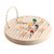 Solid Wooden Round Ring Jewelry Display Board Jewelry Bracelet Storage Tray, Style: Velvet ( Beige ) Solid Wooden Round Ring Jewelry Display Board Jewelry Bracelet Storage Tray, Style: Velvet ( Beige )