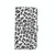For iPhone 15 Leopard Pattern Horizontal Flip Leather Phone Case(White)