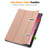 For Lenovo Tab P12/Xiaoxin Pad Pro 12.7 inch Custer Solid Color 3-Fold Stand Leather Tablet Case(Rose Gold) For Lenovo Tab P12/Xiaoxin Pad Pro 12.7 inch Custer Solid Color 3-Fold Stand Leather Tablet Case(Rose Gold)