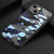For iPhone 15 Pro Retro Camouflage Leather Back Phone Case(Blue)