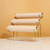 Three Layer Wooden Bottom Metal Stand Jewelry Display Stand Bracelet Watch Bangle Show Rack, Color: Rice Yellow Three Layer Wooden Bottom Metal Stand Jewelry Display Stand Bracelet Watch Bangle Show Rack, Color: Rice Yellow