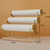Three Layer Wooden Bottom Metal Stand Jewelry Display Stand Bracelet Watch Bangle Show Rack, Color: Rice Yellow Three Layer Wooden Bottom Metal Stand Jewelry Display Stand Bracelet Watch Bangle Show Rack, Color: Rice Yellow