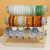 Three Layer Wooden Bottom Metal Stand Jewelry Display Stand Bracelet Watch Bangle Show Rack, Color: Rice Yellow Three Layer Wooden Bottom Metal Stand Jewelry Display Stand Bracelet Watch Bangle Show Rack, Color: Rice Yellow