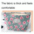 Vintage Corduroy Cosmetic Bag Flower Travel Portable Washing Bag(Cherry)