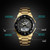 SKMEI 1370 Multifunctional Men Outdoor Sports Noctilucent Waterproof Stainless Steel Digital Wrist Watch (Army Green)