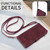 For iPhone 15 Pro Max Crossbody Multi-card Slot Wallet Zipper Leather Phone Case(Wine Red)