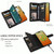 For iPhone 15 Pro Max Crossbody Multi-card Slot Wallet Zipper Leather Phone Case(Black)