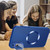 For iPhone X / XS Skin Feel Magnifier MagSafe Lens Holder Phone Case(Royal Blue)