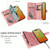 For iPhone 15 Pro Max Crossbody Multi-card Slot Wallet Zipper Leather Phone Case(Pink)