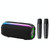 New RiXing NR8809 20W Outdoor Portable TWS Smart Wireless Bluetooth Speaker, Style:Dual Mic(Black)