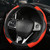 38cm Carbon Fiber Elastic Leather Without Inner Ring Car Steering Wheel Cover, Color: Liquor