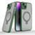 For iPhone 15 Plus MagSafe Magnetic Metal Holder Phone Case(Green)