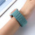 For Apple Watch SE 2022 44mm Denim Magnetic Watch Band(Cyan)