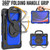 For Samsung Galaxy Tab S9 D Type Silicone Hybrid PC Tablet Case with Handle Holder(Blue PC) For Samsung Galaxy Tab S9 D Type Silicone Hybrid PC Tablet Case with Handle Holder(Blue PC)