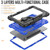 For Samsung Galaxy Tab S9 D Type Silicone Hybrid PC Tablet Case with Handle Holder(Blue PC) For Samsung Galaxy Tab S9 D Type Silicone Hybrid PC Tablet Case with Handle Holder(Blue PC)