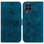 For Samsung Galaxy M53 5G Lily Embossed Leather Phone Case(Dark Blue)