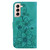 For Samsung Galaxy S21+ 5G Lily Embossed Leather Phone Case(Green)