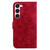 For Samsung Galaxy S23 5G Lily Embossed Leather Phone Case(Red)