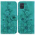 For Samsung Galaxy A51 5G Lily Embossed Leather Phone Case(Green)