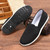 Men Spring and Summer Breathable Slip-on Canvas Breathable Non-slip Work Shoes, Size: 39(Black -bottom)