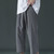 Mens Loose Straight Casual Suit Pants Summer Wide Leg Thin Sports Trousers, Size: XXL(Dark Gray)