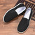 Men Spring and Summer Breathable Slip-on Canvas Breathable Non-slip Work Shoes, Size: 42(Black -bottom)