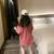 Women Short Sleeve Mid-Length Student Round Neck Loose Girl T-Shirt, Size: L(White)