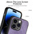 For iPhone 12 Vintage Leather PC Back Cover Phone Case(Purple)