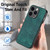 For iPhone XR Vintage Leather PC Back Cover Phone Case(Green)