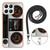 For Honor X8 4G Electroplating Dual-side IMD Phone Case with Lanyard(Retro Radio)