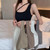 Bustier Camisole Ladies Sports Top With Chest Pads, Size: For 40-70kg(White)